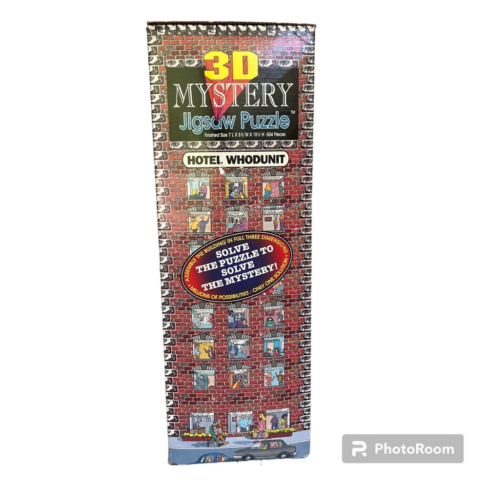 Buffalo Puzzle 1993 Vintage 3D Mystery Hotel Whodunit 504 Pieces